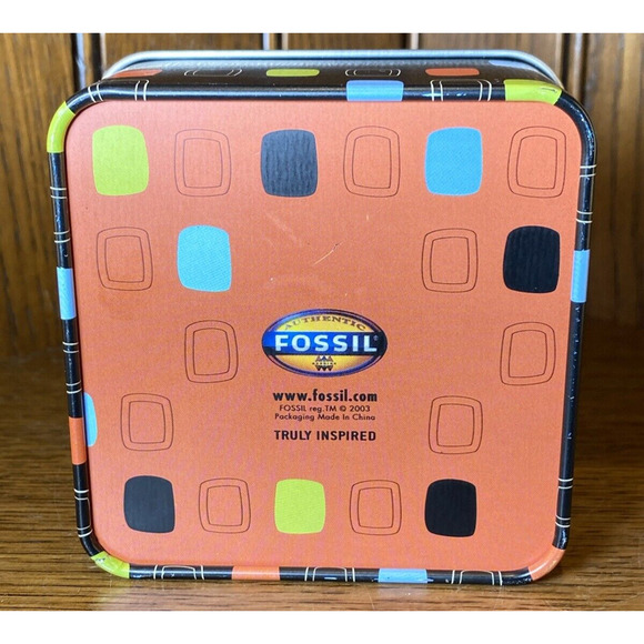 Men's Casual Stainless Steel Fossil Blue Rectangle Day Week, Month Watch Ch2434 - Picture 15 of 16